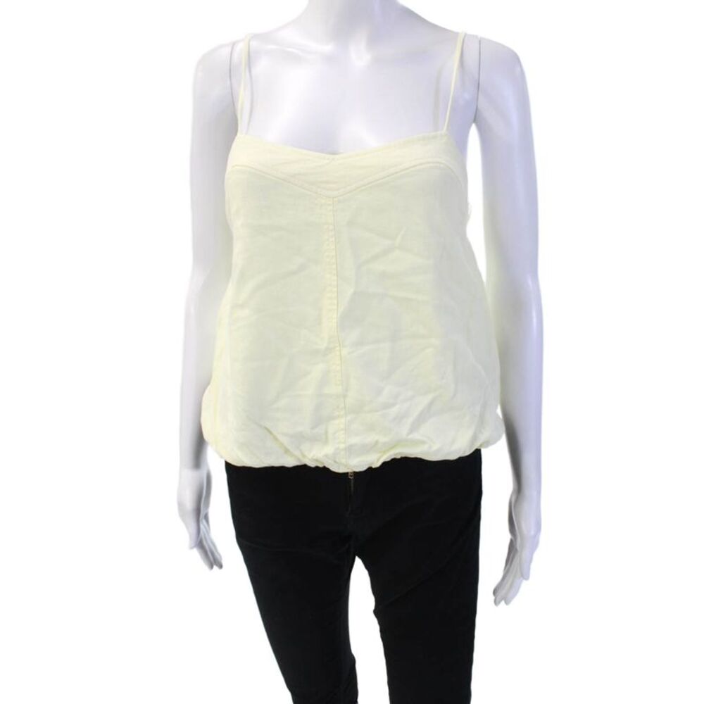 Zara Womens Yellow Camisole Solid Viscose Spandex Size XS
